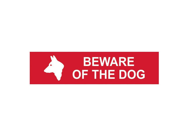 Scan Beware Of The Dog - PVC Sign 200 x 50mm Scan - RockBottom Nothampton