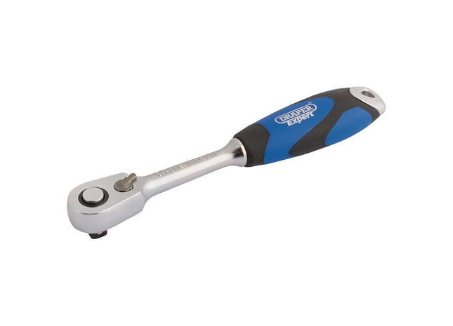 Draper 60 Tooth Micro Head Reversible Soft Grip Ratchet, 1/4" Sq. Dr. 26514 Draper - Town Tools 
