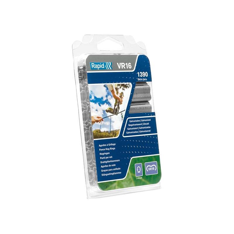 Rapid VR22 Fence Hog Rings Pack 1100 Galvanised Rapid - RockBottom Nothampton