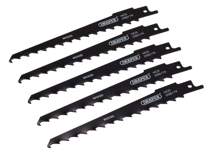 Draper Reciprocating Saw Blades for Wood and Plastic Cutting, 150mm, 3tpi (Pack Draper - Town Tools 