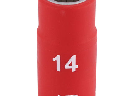 Draper Fully Insulated VDE Socket, 1/2" Sq. Dr., 14mm 31789 Draper - Town Tools 