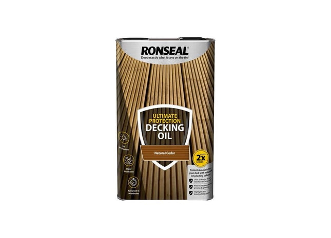 Ronseal Ultimate Protection Decking Oil Natural Cedar 5 litre Ronseal - RockBottom Nothampton