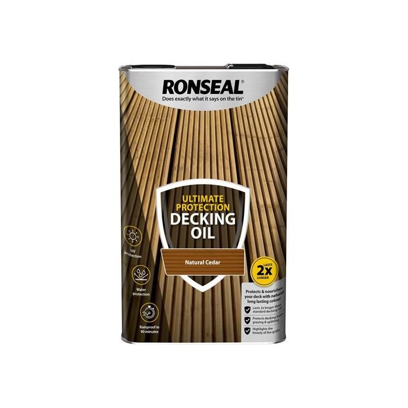 Ronseal Ultimate Protection Decking Oil Natural Cedar 5 litre Ronseal - RockBottom Nothampton