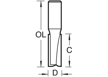 Trend 3/75 x 1/2 TCT Two Flute Lockjig Cutter 12.0 x 63mm Trend - RockBottom Northampton