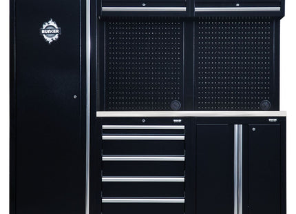 Draper BUNKER Modular Storage Combo with Stainless Steel Worktop (11 Piece) Draper - Town Tools 