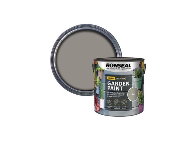 Ronseal Garden Paint Slate 2.5 litre Ronseal - RockBottom Nothampton