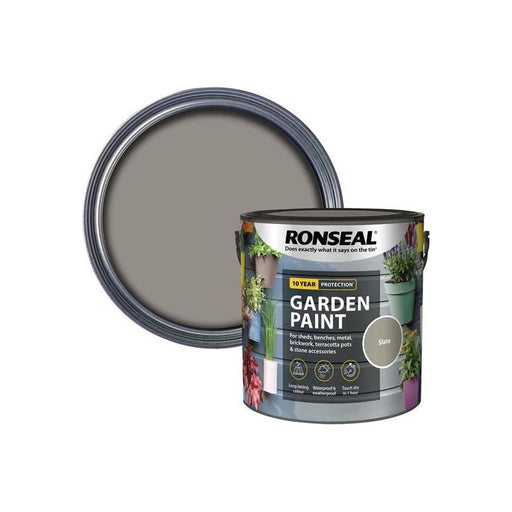 Ronseal Garden Paint Slate 2.5 litre Ronseal - RockBottom Nothampton