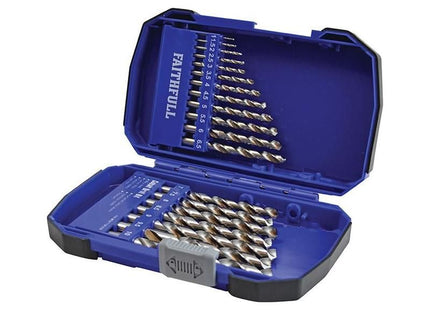 Faithfull Cobalt HSS Drill Set M35 1-10mm 19 Piece Faithfull - RockBottom Northampton