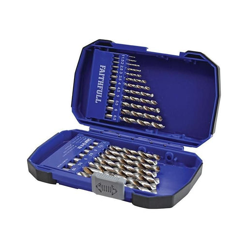 Faithfull Cobalt HSS Drill Set M35 1-10mm 19 Piece Faithfull - RockBottom Northampton