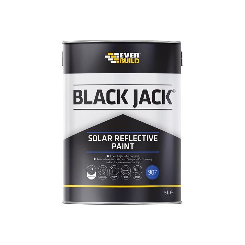 Everbuild Sika Black Jack® 907 Solar Reflective Paint 5 litre Everbuild Sika - RockBottom Northamptin