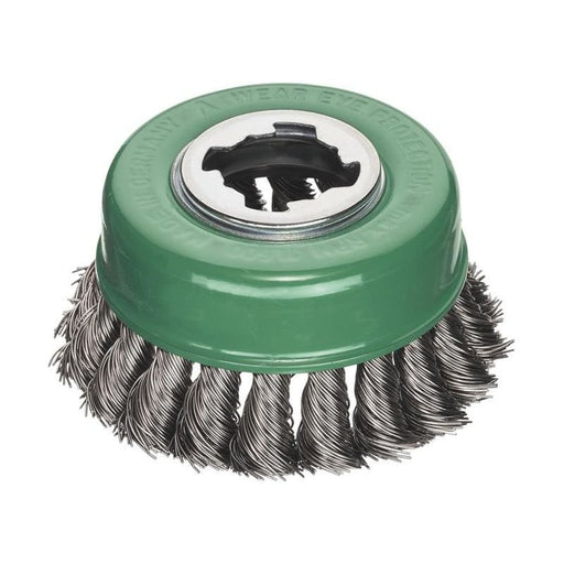 Lessmann X-Lock Stainless Steel Knot Cup Brush 85mm Non Spark Lessmann - RockBottom Northampton
