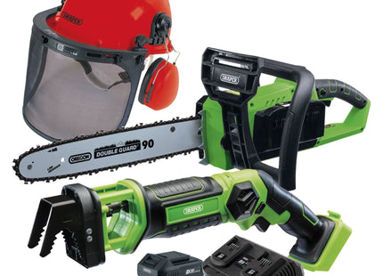 Draper D20 Cordless Garden Saw Kit with Forestry Helmet 99763 Draper - Town Tools 