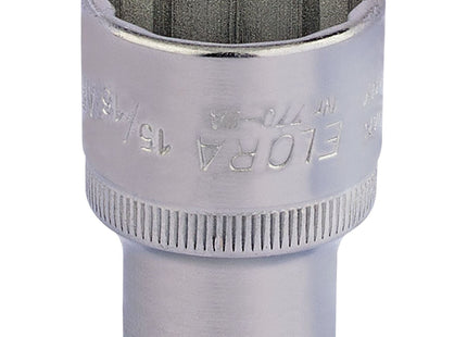 Draper Elora Bi-Hexagon Socket, 1/2" Sq. Dr., 15/16" 24450 Draper - Town Tools 