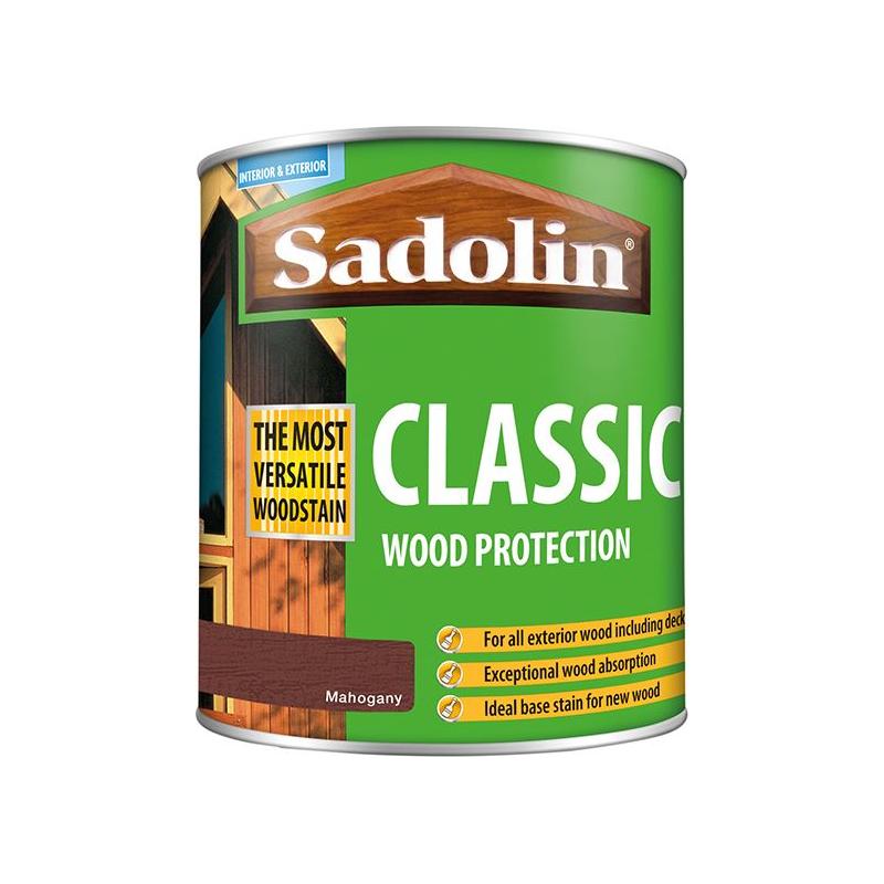Sadolin Classic Wood Protection Mahogany 1 litre Sadolin - RockBottom Nothampton
