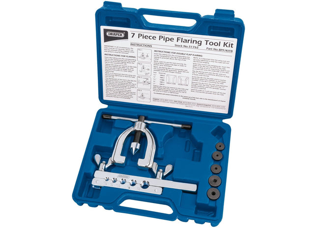 Draper Brake Pipe Flaring Kit (7 Piece) 51762 Draper - Town Tools 