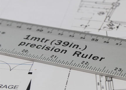 Faithfull Aluminium Flat Rule 1m/39in Faithfull - RockBottom Northampton