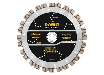 Dewalt Power Tools ELITE SERIES™ All Purpose Diamond Segmented Wheel 230 x 22.2mm DeWALT Power Tools - RockBottom Northampton