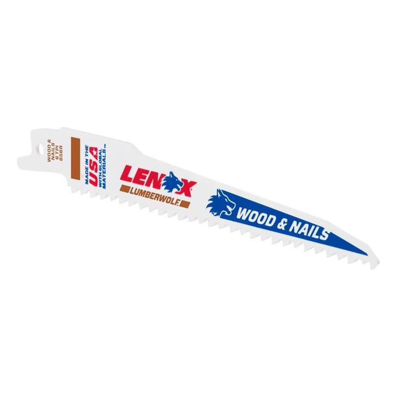 Lenox LumberWolf Reciprocating Saw Blade 152 x 19 x 1.3mm 6 TPI (Pack 5) LENOX - RockBottom Northampton