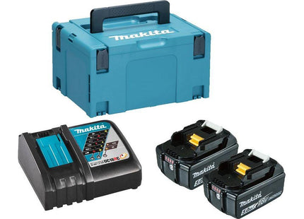 Makita Lxt 18V 5.0Ah Power Source Kit LXT- Bl1850B X 2, Dc18Rc 240V, Makpac Type 3 Makita - RockBottom Northampton 