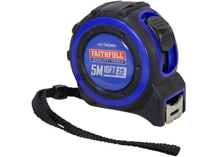 Faithfull Trade Tape Measure 5m/16ft (Width 25mm) Faithfull - RockBottom Northampton