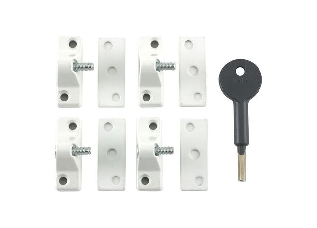 Yale Locks 8K118 Economy Window Lock White Finish Pack of 4 Visi Yale Locks - RockBottom Northampton