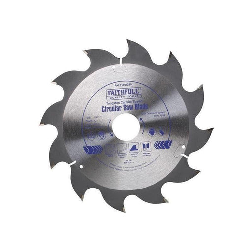 Faithfull TCT Circular Saw Blade 190 x 30mm x 12T POS Faithfull - RockBottom Northampton