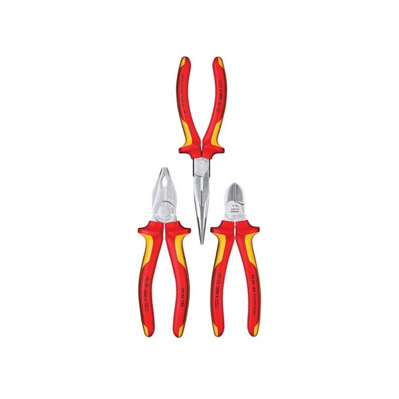 Knipex Elektro VDE Pliers Set, 3 Piece Knipex - RockBottom Northampton