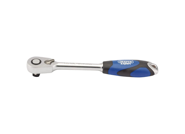 Draper 60 Tooth Micro Head Reversible Soft Grip Ratchet, 1/2" Sq. Dr. 26516 Draper - Town Tools 