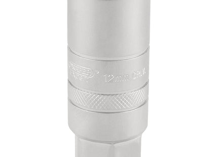 Draper 12mm Thread 6 Point Satin Chrome Spark Plug Socket, 3/8" Sq. Dr., 18mm Draper - Town Tools 