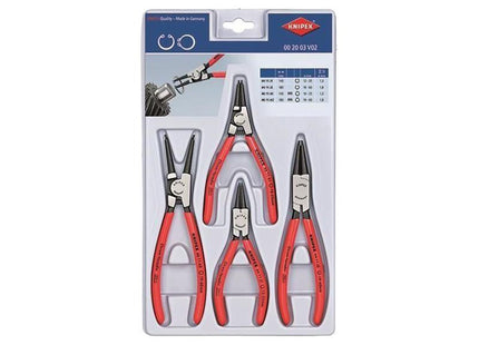 Knipex Circlip Plier Set, 4 Piece Knipex - RockBottom Northampton