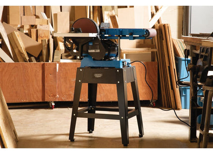 Draper 230V Belt and Disc Sander with Tool Stand, 150mm, 750W 98423 Draper - Town Tools 