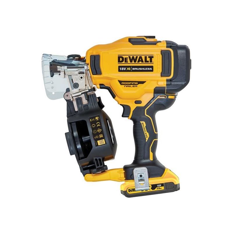 Dewalt Power Tools DCN45RND2 XR Brushless Roofing Coil Nailer 18V 2 x 2.0Ah Li-ion DeWALT Power Tools - RockBottom Northampton