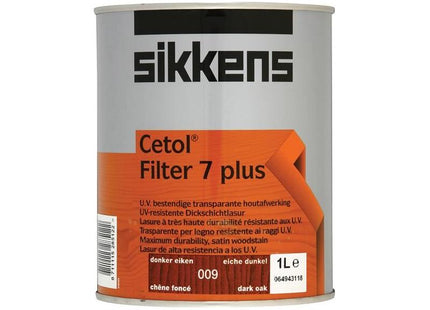 Sikkens Cetol Filter 7 Plus Translucent Woodstain Dark Oak 1 litre Sikkens - RockBottom Nothampton