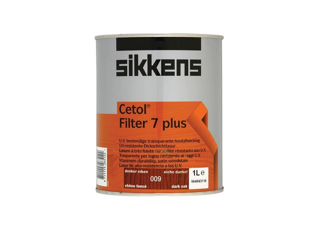 Sikkens Cetol Filter 7 Plus Translucent Woodstain Dark Oak 1 litre Sikkens - RockBottom Nothampton