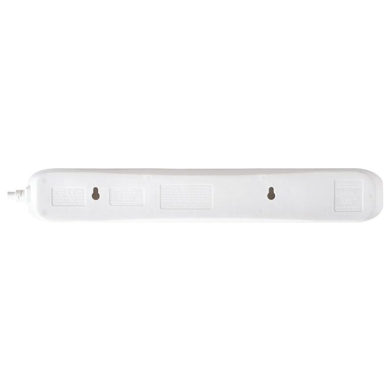 Masterplug Extension Lead 240V 6-Gang 13A White Surge Protected 2m Masterplug - RockBottom Northampton