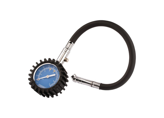 Draper Tyre Pressure Gauge, 0 - 100psi, 0 - 7 bar 91357 Draper - Town Tools 