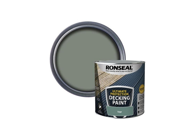 Ronseal Ultimate Protection Decking Paint Willow 2.5 litre Ronseal - RockBottom Nothampton