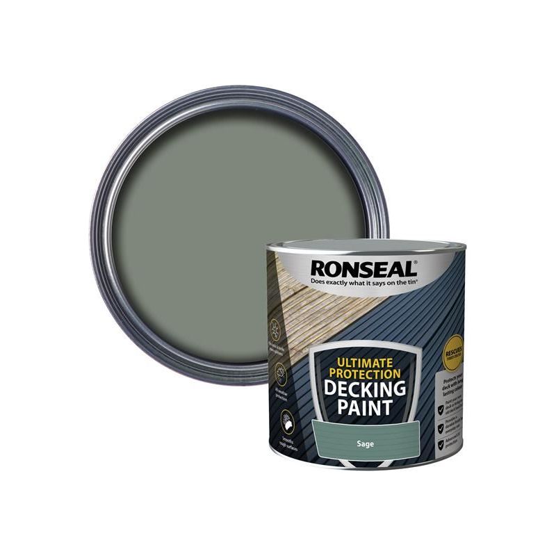 Ronseal Ultimate Protection Decking Paint Willow 2.5 litre Ronseal - RockBottom Nothampton