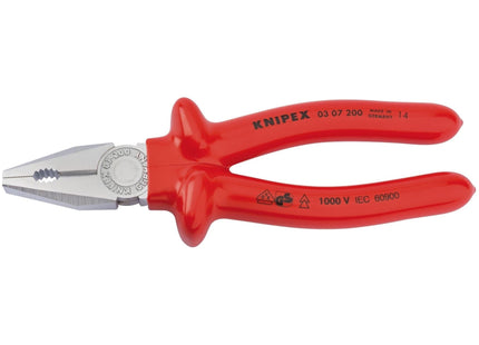 Draper Knipex 03 07 200 Fully Insulated S Range Combination Pliers, 200mm 21453 Draper - Town Tools 