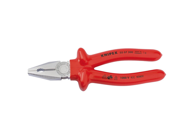 Draper Knipex 03 07 200 Fully Insulated S Range Combination Pliers, 200mm 21453 Draper - Town Tools 