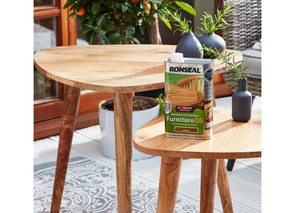 Ronseal Ultimate Protection Hardwood Garden Furniture Oil Natural 1 litre Ronseal - RockBottom Nothampton