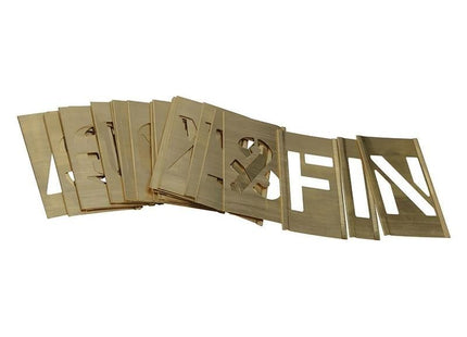 Stencils Set of Brass Interlocking Stencils - Letters 1in Stencils - RockBottom Nothampton