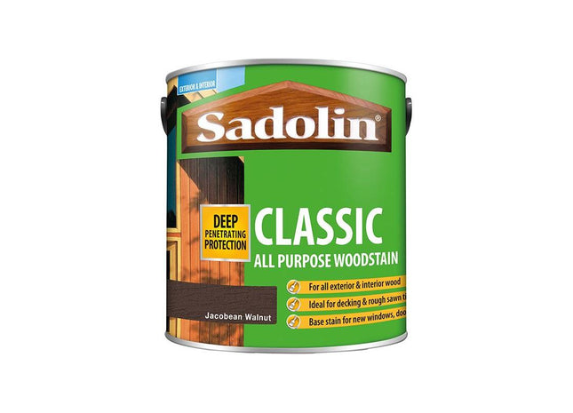 Sadolin Classic Wood Protection Jacobean Walnut 2.5 litre Sadolin - RockBottom Nothampton