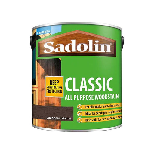 Sadolin Classic Wood Protection Jacobean Walnut 2.5 litre Sadolin - RockBottom Nothampton