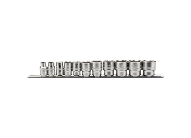 Draper Imperial Socket Set on a Metal Rail, 3/8" Sq. Dr. (11 Piece) 16493 Draper - Town Tools 