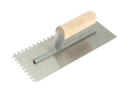 R.S.T. Notched Trowel 6mm Square Notches Wooden Handle 11 x 4.1/2in R.S.T. - RockBottom Nothampton