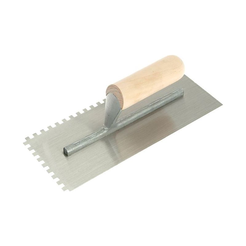 R.S.T. Notched Trowel 6mm Square Notches Wooden Handle 11 x 4.1/2in R.S.T. - RockBottom Nothampton