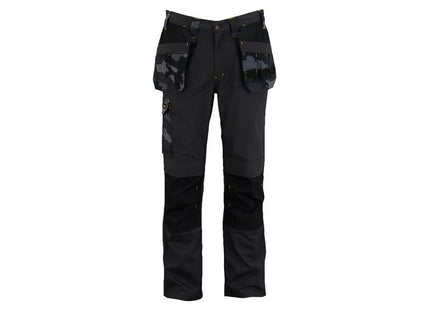 Stanley® Clothing Dixon Slim Fit Trousers Black Camouflage Waist 34in Leg R STANLEY® Clothing - RockBottom Nothampton