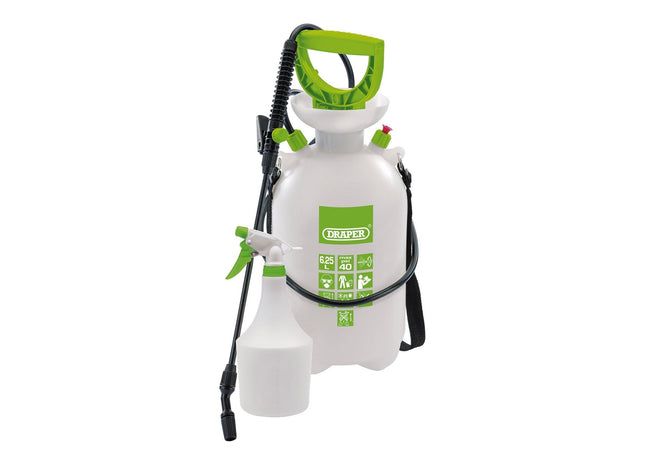Draper Pressure Sprayer, 6.25L, with Mini Sprayer, 1L 82464 Draper - Town Tools 