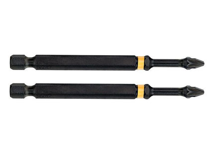 Dewalt Power Tools Extreme Impact Torsion Bits PZ2 x 85mm (Pack 2) DeWALT Power Tools - RockBottom Northampton